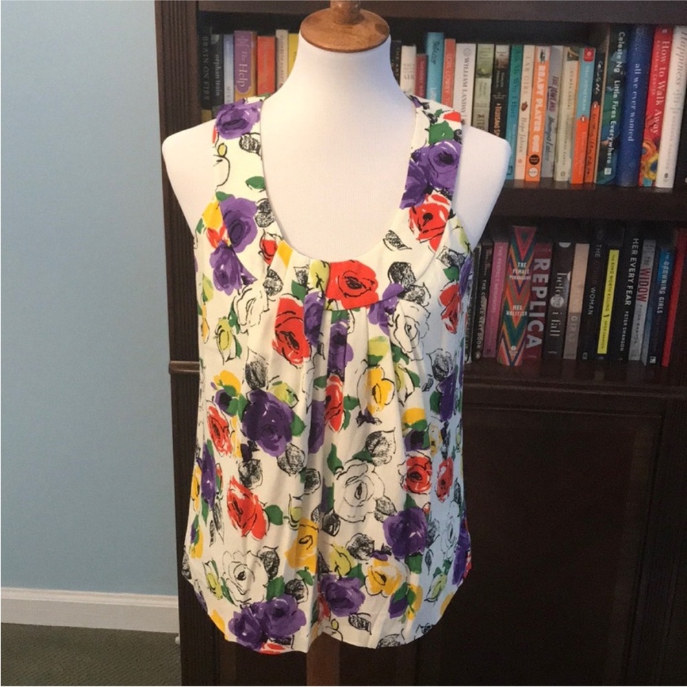 Kate Spade floral sleeveless top - size L